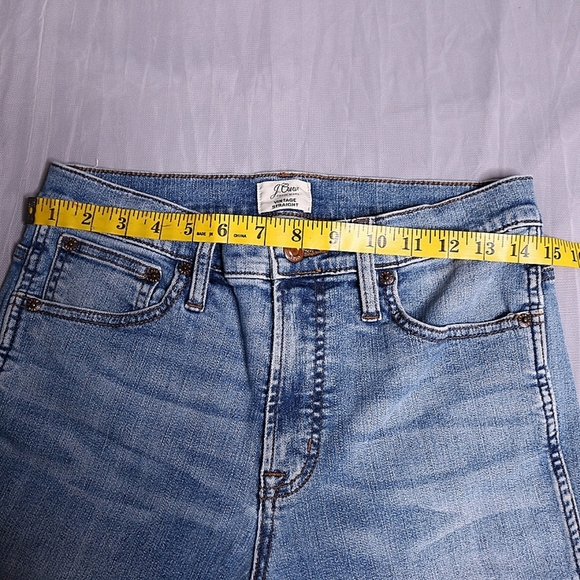 J. Crew vintage straight jeans, slight distressed, Raw hem, Size 29 - Picture 4 of 6